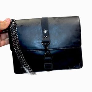 CHRISTIAN DIOR Monsieur Unisex Dior Bee Pouch with unbranded chain